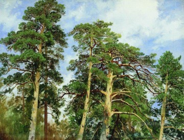 Paisajes Painting - las copas de los pinos paisaje clásico Ivan Ivanovich árboles